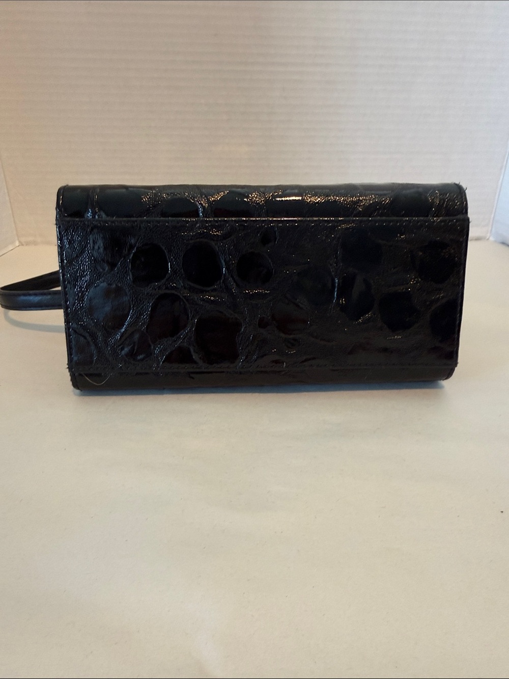 Miche Black Patent Crossbody Bag with Silver Hardware - Picture 6 of 9